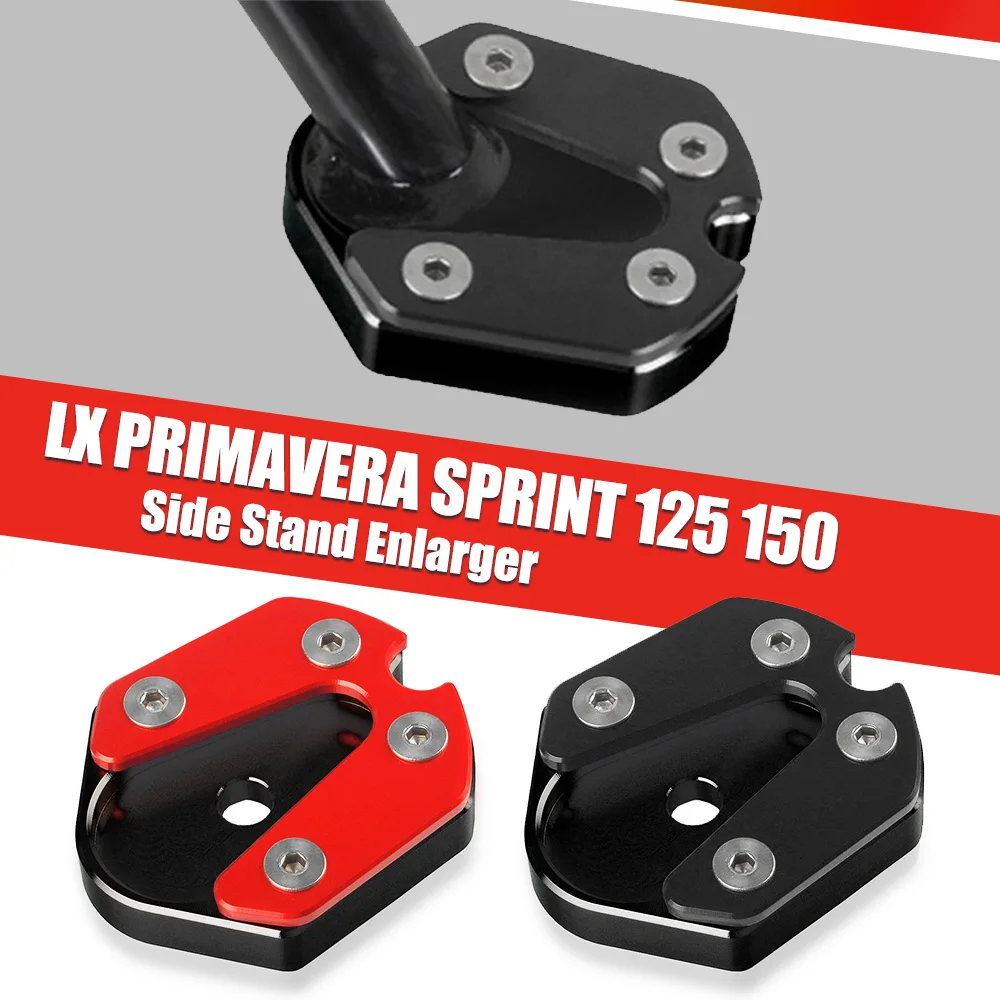 

Foot Side Stand Extension Pad Support Plate Enlarge Stand Scooter FOR LX Primavera Sprint 125 150 CNC Kickstand Motorcycle