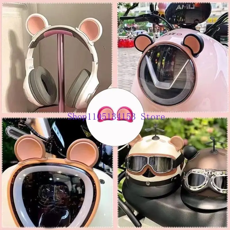 

hg89 Набор для укладки мотоциклетного шлема с насадками для ушей животных, пластиковые декоративные детали для взрослых, детей,