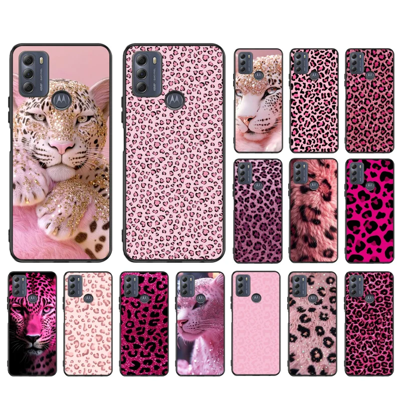 

Phone Case For Moto G85 G55 G05 G14 G75 G31 G50 G10 G20 G30 G60 G13 G32 G84 G54 G53 G72 G24 Power Pink leopard Animal Print