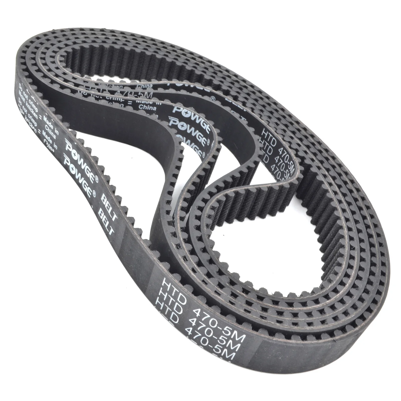 POWGE HTD 5M Timing belt Lp=430 435 440 445 450 455 460 465 470 475 480 485 490 495 500 505 510 515 Width 9-30mm HTD5M Rubber