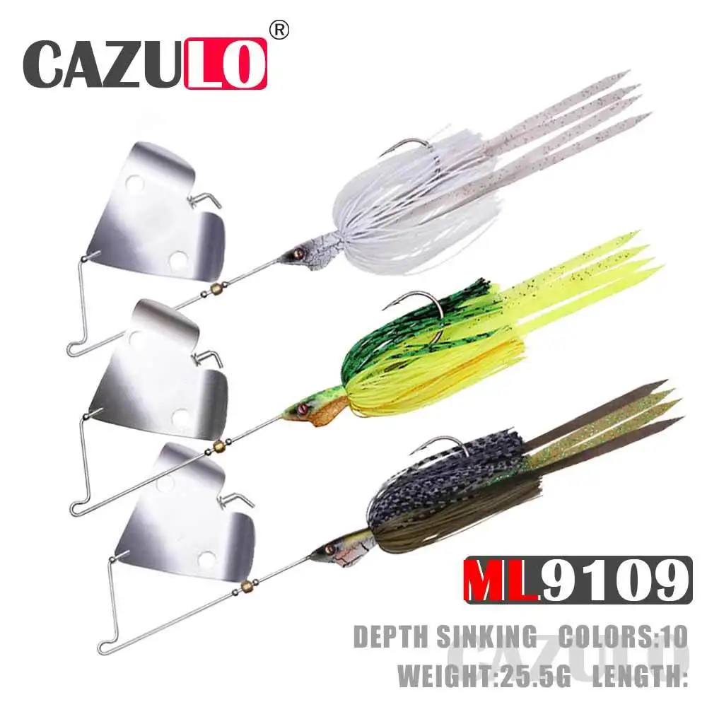 Chatterbait Bass Bait 25.5g Silicone Skirt Heavy Duty Sharp Hook Weed Guard Isca Artificial Cuillere Peche Spinner Fishing Lure