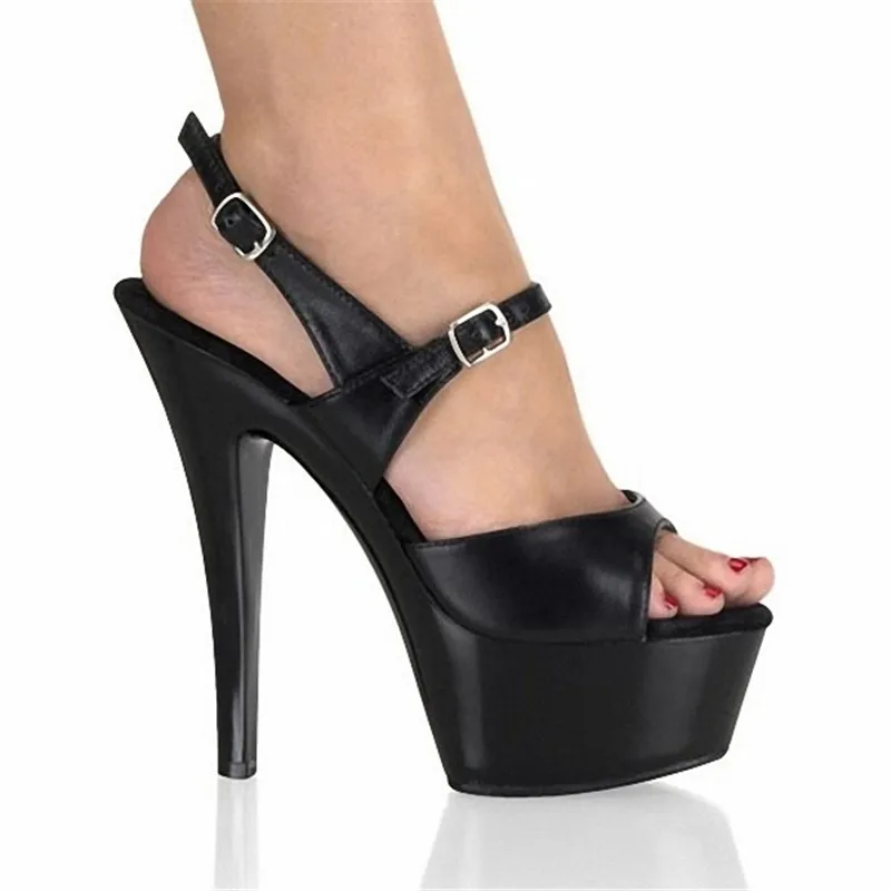 

Classic gladiator style women's peep-toe 15cm high heels, slender wedding shoes, model banquet stage show dance shoes