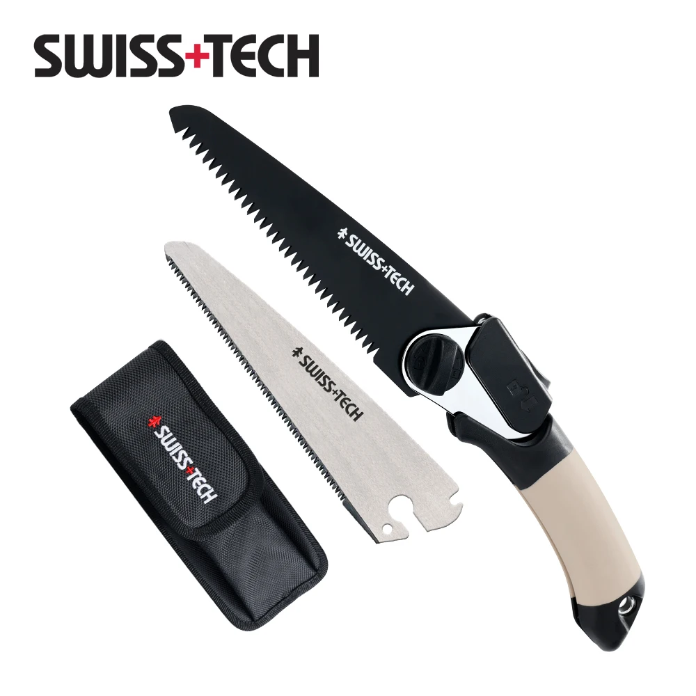 

SWISS TECH Bone & Wood Saw Multifunctional Mini Folding Saw Portable Detachable Blade Wood working Outdoor Camping Equipments