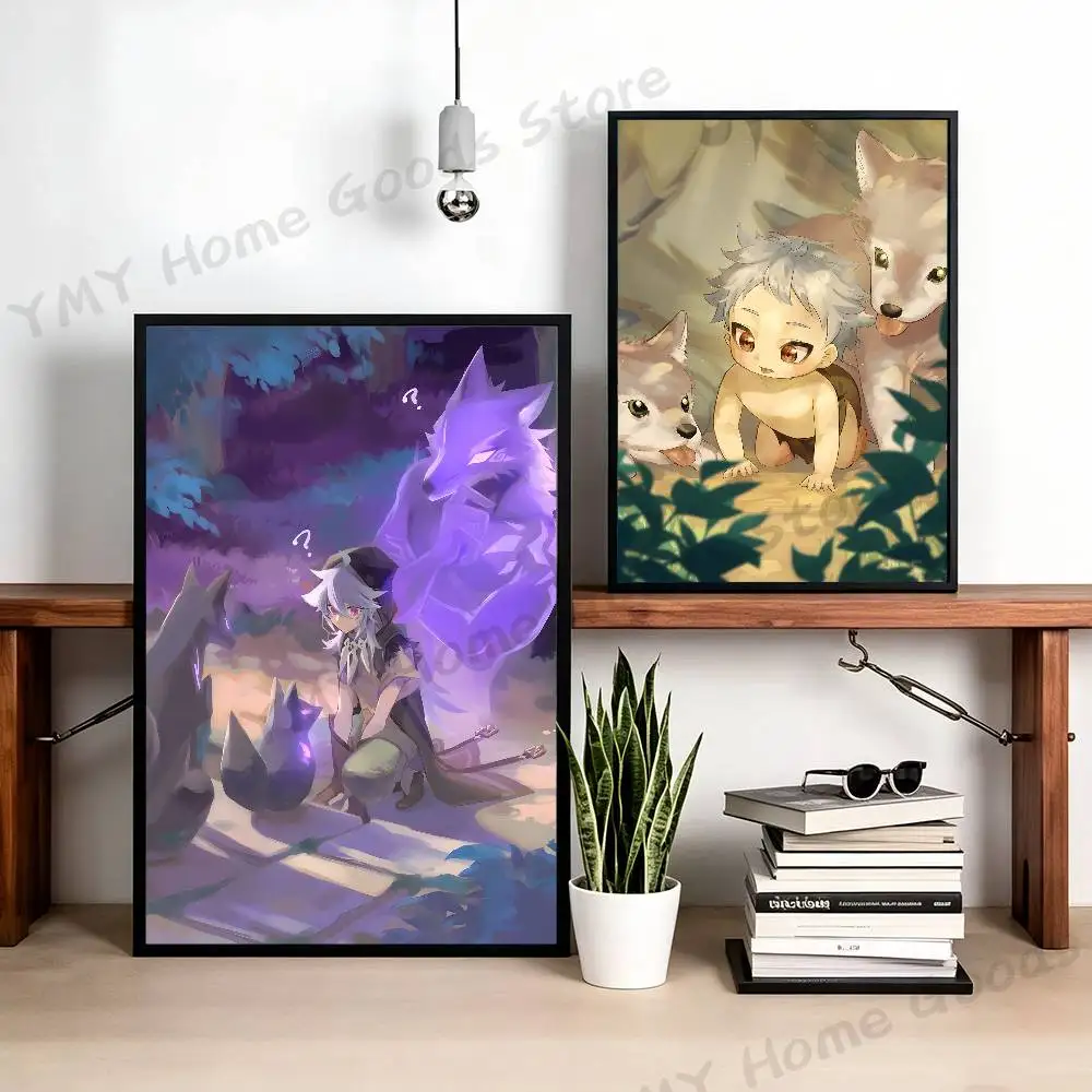 Genshin I-Impact Razor Poster HD Art Sticky Wall Waterproof For Bedroom Game Room Wall Home Decor Gifts