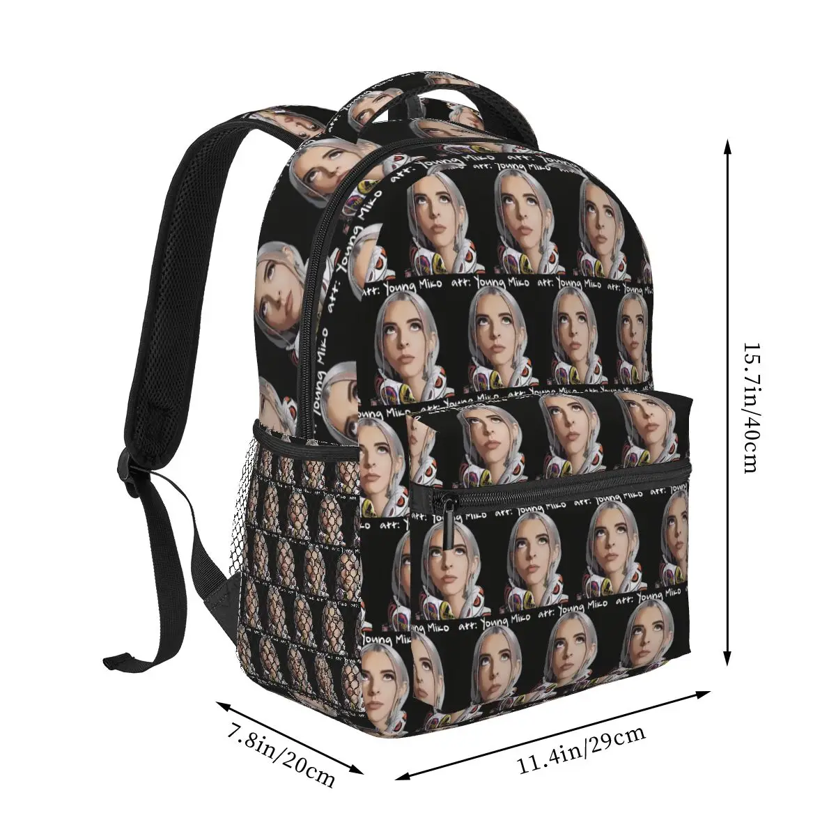 Rapper Young Miko Graphic Backpack Student Boys Girls BookBag Children School Bag Laptop Shoulder Bags for Men Women