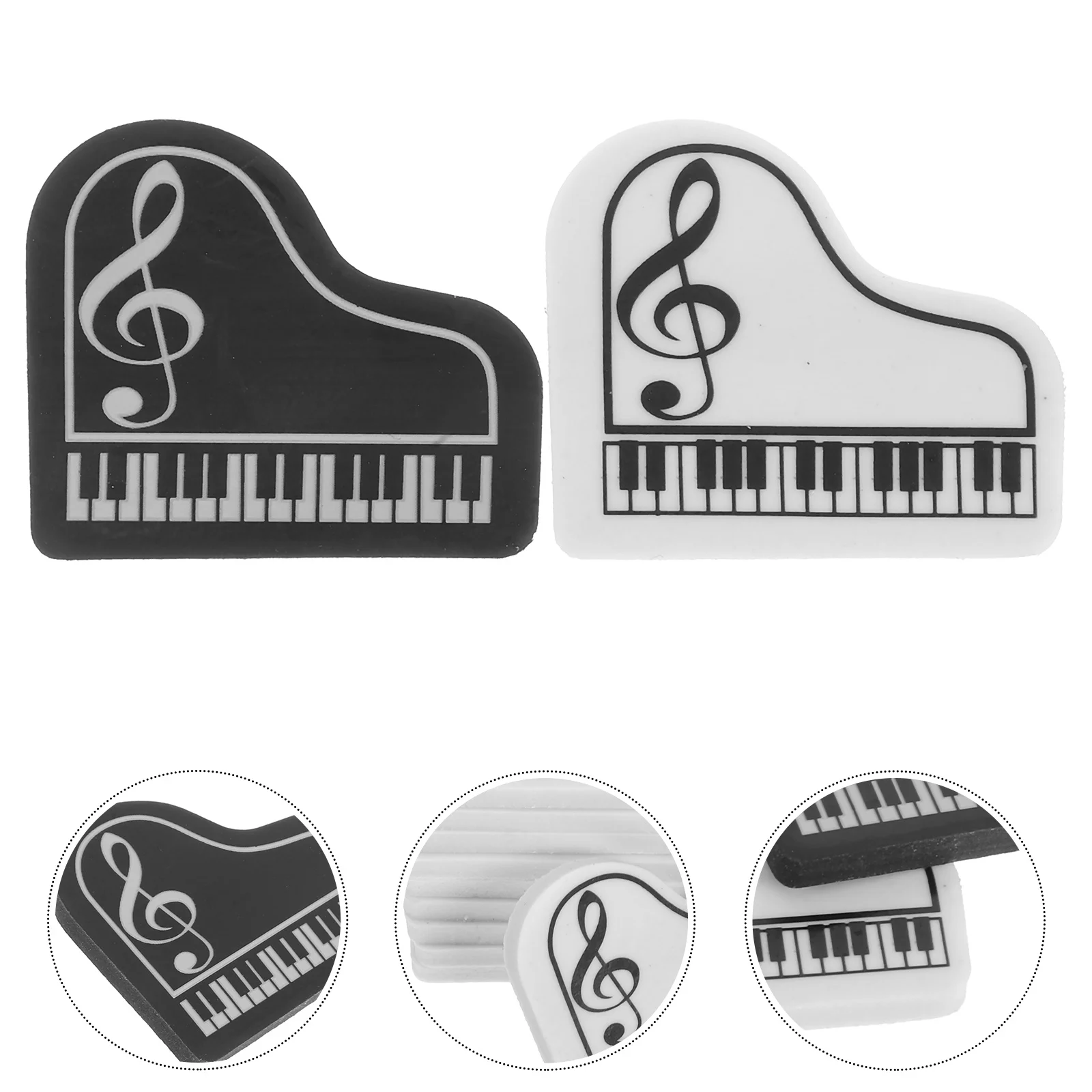 

20 pcs Piano Shaped Erasers Small Cute Students School Supplies Reward Classroom Party Favors Homework Correction Erasers