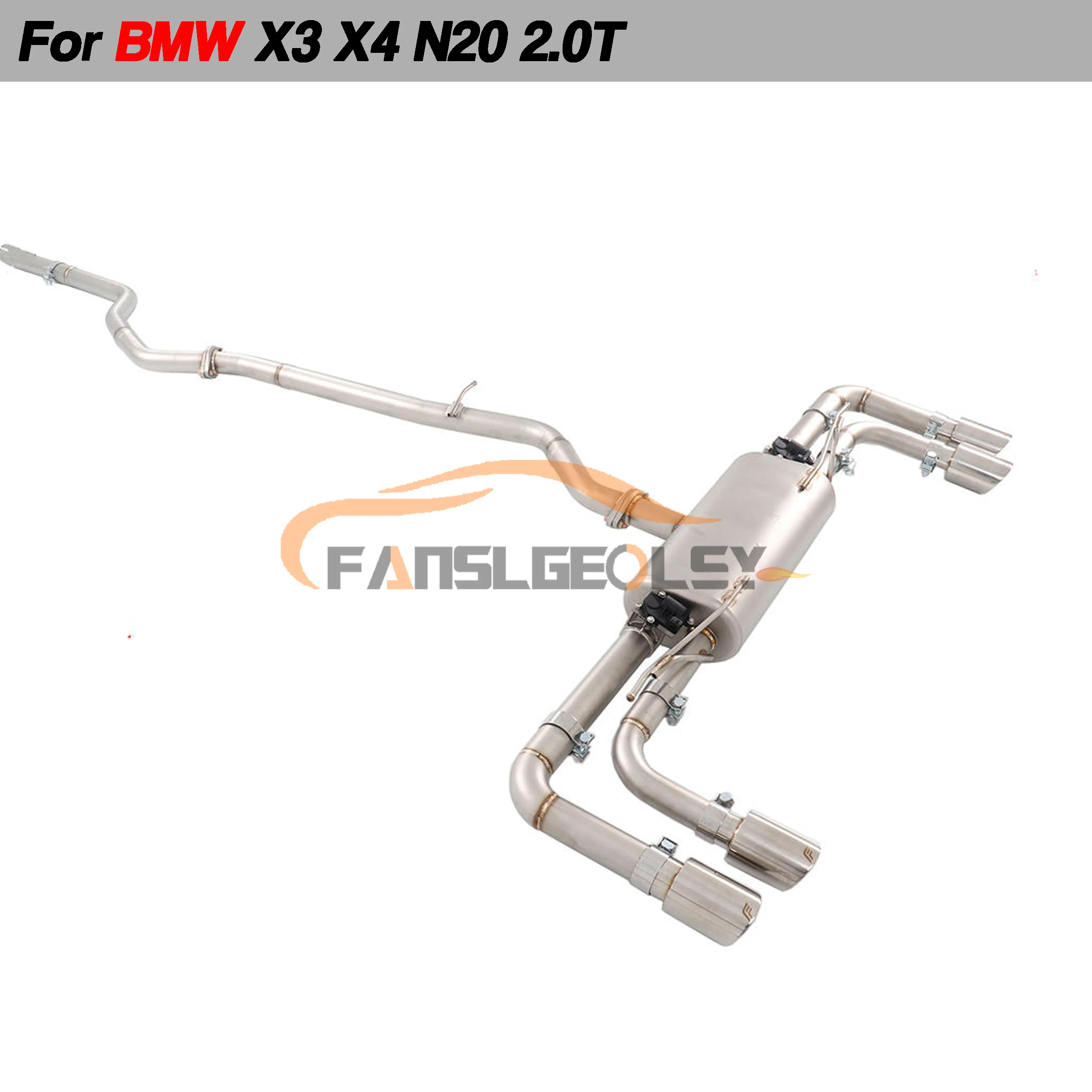 For BMW X3 X4 N20 2.0T Steel Catback Performance Exhaust System Valve With Muffler Pipes Tuning exhaust assembly