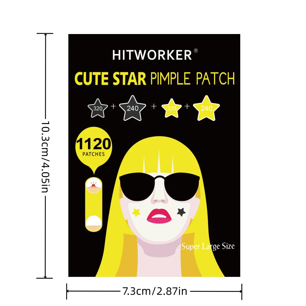 1120 szt. Plastrów z kwasem salicylowym na trądzik szybko absorbują sekrucie i sekrucieksy, zapewniając szybkie działanie. Plastry na trądzik.