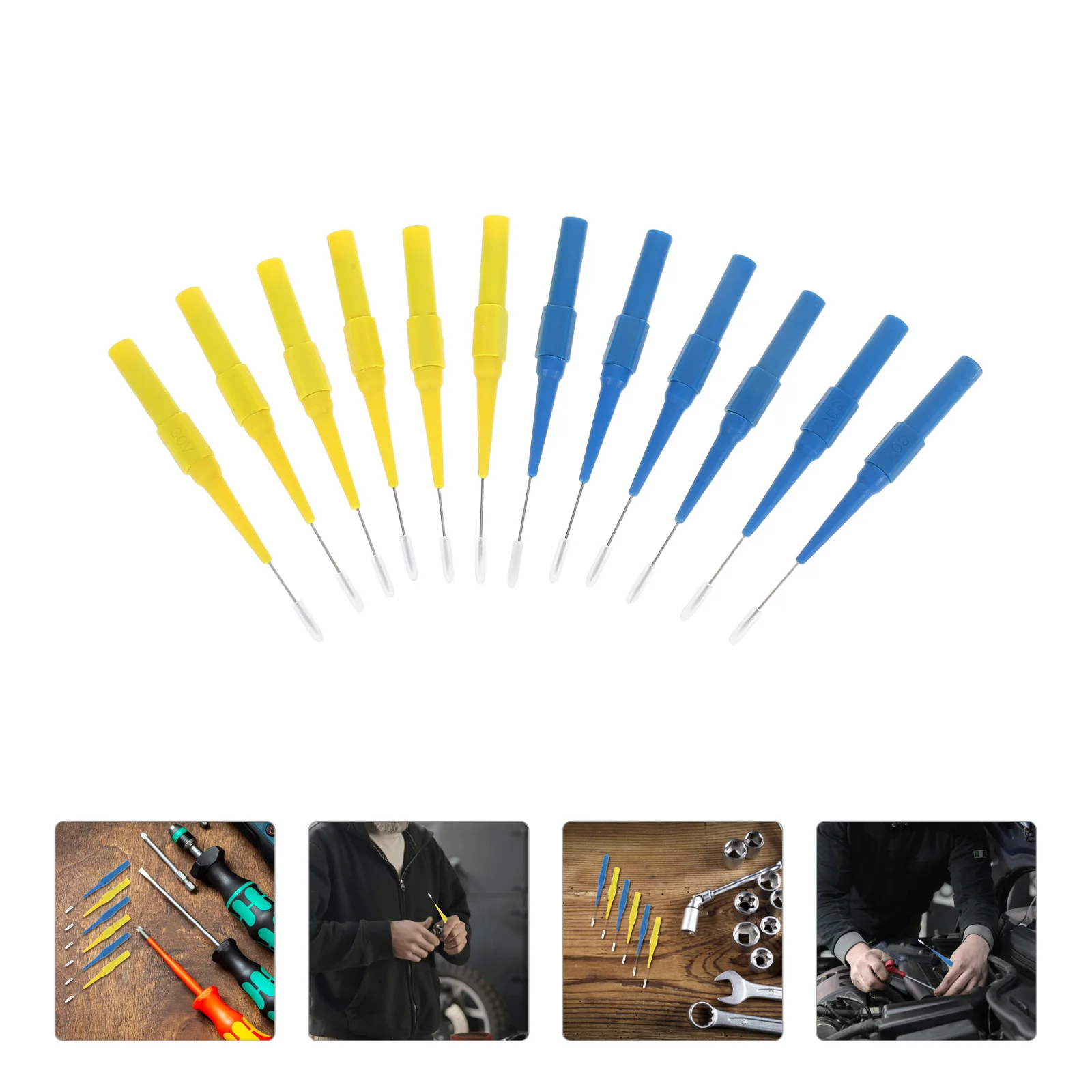 

12Pcs Automotive Multimeter Probes Fine Tip Tester Non-Destructive Wire Piercing Circuit Test Kit Electrical Test Tools for Car