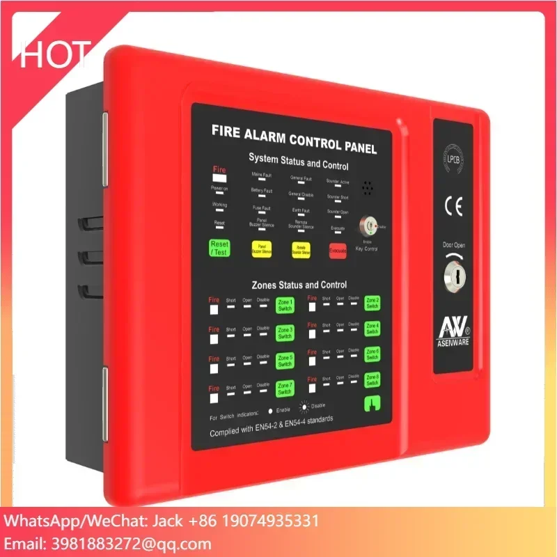 

Fire Alarm Control Panel (FACP) Asenware LPCB Approved High Quality Conventional Fire Alarm Control Unit