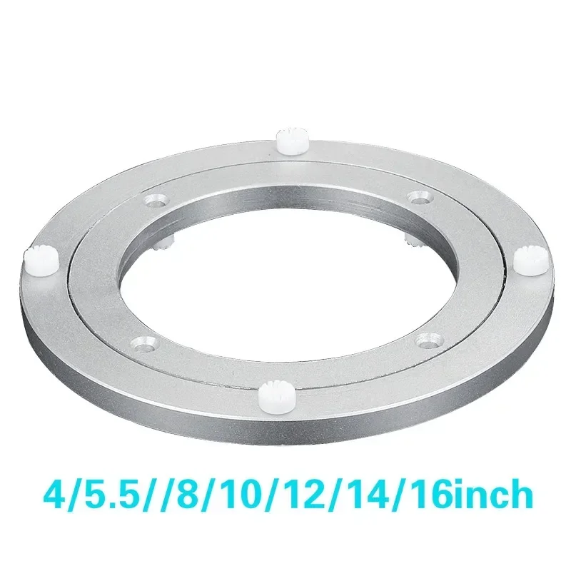 6 Sizes Round Shape Turntable Plate Table Smooth Swivel Plate Rotating Table Aluminium Alloy Rotating Bearing Lazy Susan Plate