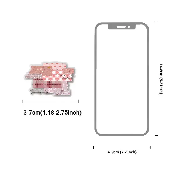 40pcs Pink Cute Patterns Stickers for Laptops, Scrapbooks, Phone Cases, Albums, Notebooks, DIY Art Projects, Stationery Stickers
