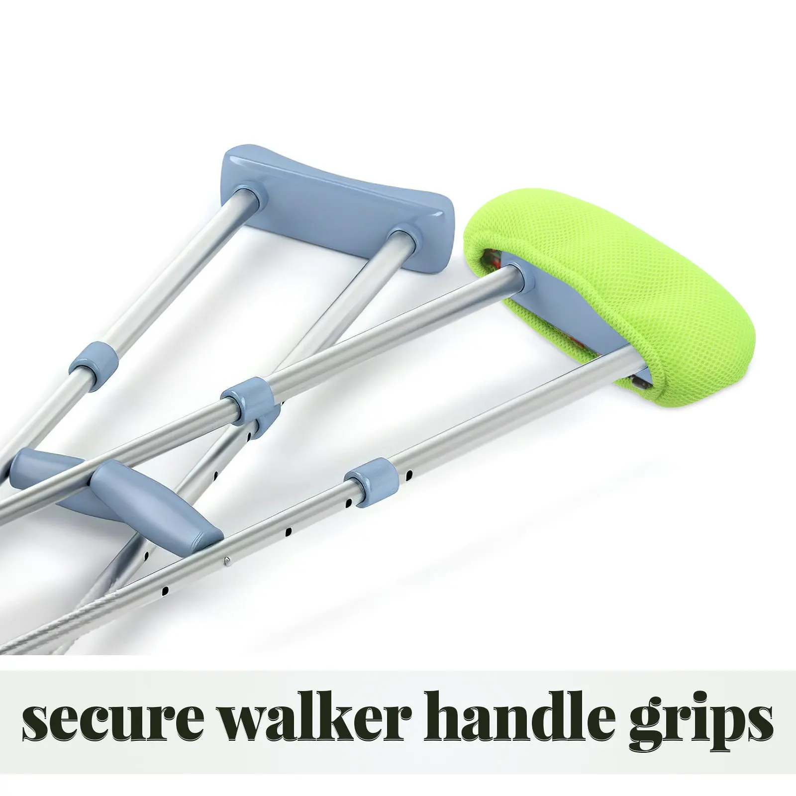 2Pcs Underarm Crutch Pads Thick Ergonomic Replacement Cane Cushion Tops for Adults Youth Walking Crutches Soft Comfortable