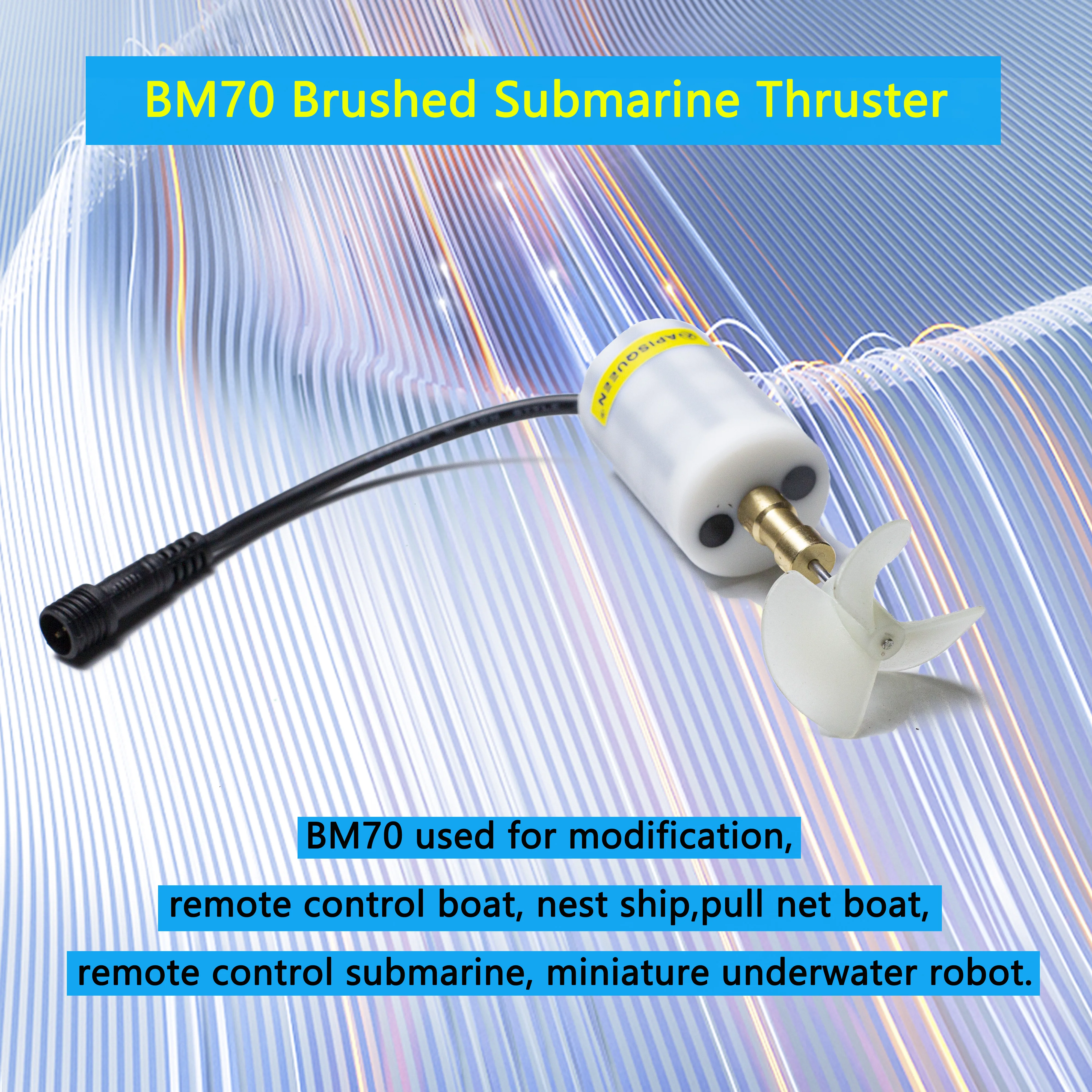 Bm70 Geborsteld Onderzeese Thruster 2S Lipo 8.4V 30W Verzegeld Waterdicht Voor Diy Speelgoed Rov Robot Rc Nest Aas Sleepboot Accessoires