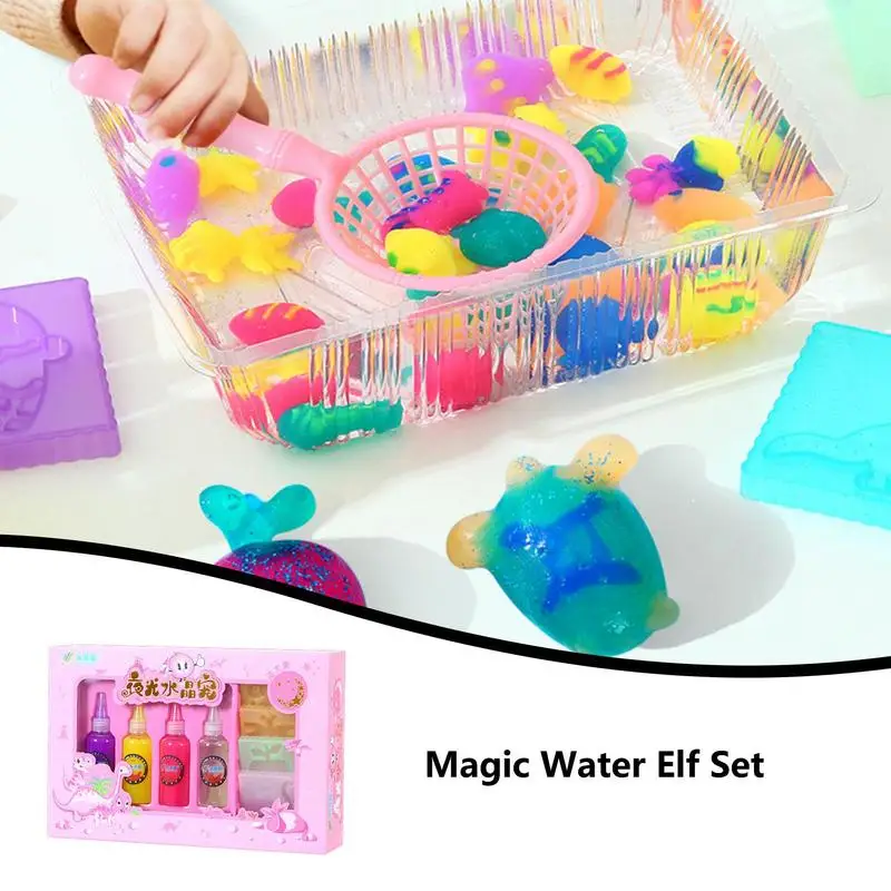 Magic Water Toy Creation Kit Colorful Water Bead Gel Colorful Bead Gel Handmade Making Material Safe Funny Creative Gel Toy For