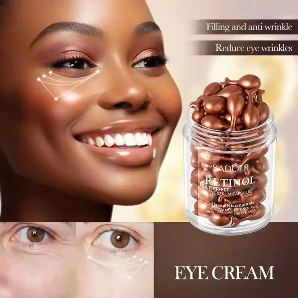 

Retinol Anti Wrinkle Eye Serum Capsules Firming Lift Dark Moisturizing Eye Bags Brighten Puffiness Remove Anti Circles Care T5A2