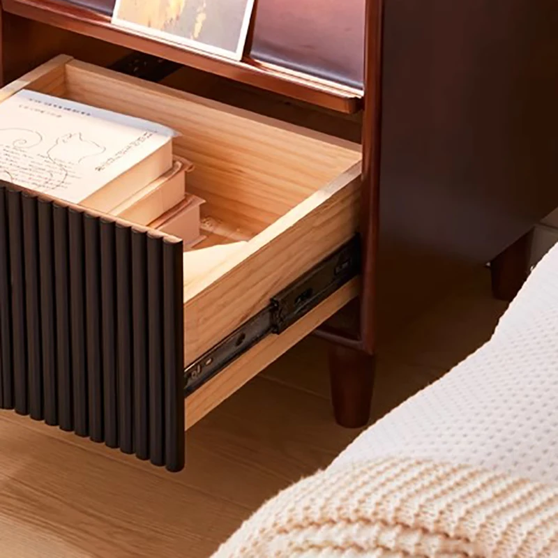 Comodini retrò di metà secolo Maniglia in metallo vintage Comodini estetici di lusso Eleganti mobili per camera da letto francesi Mesita De Noche