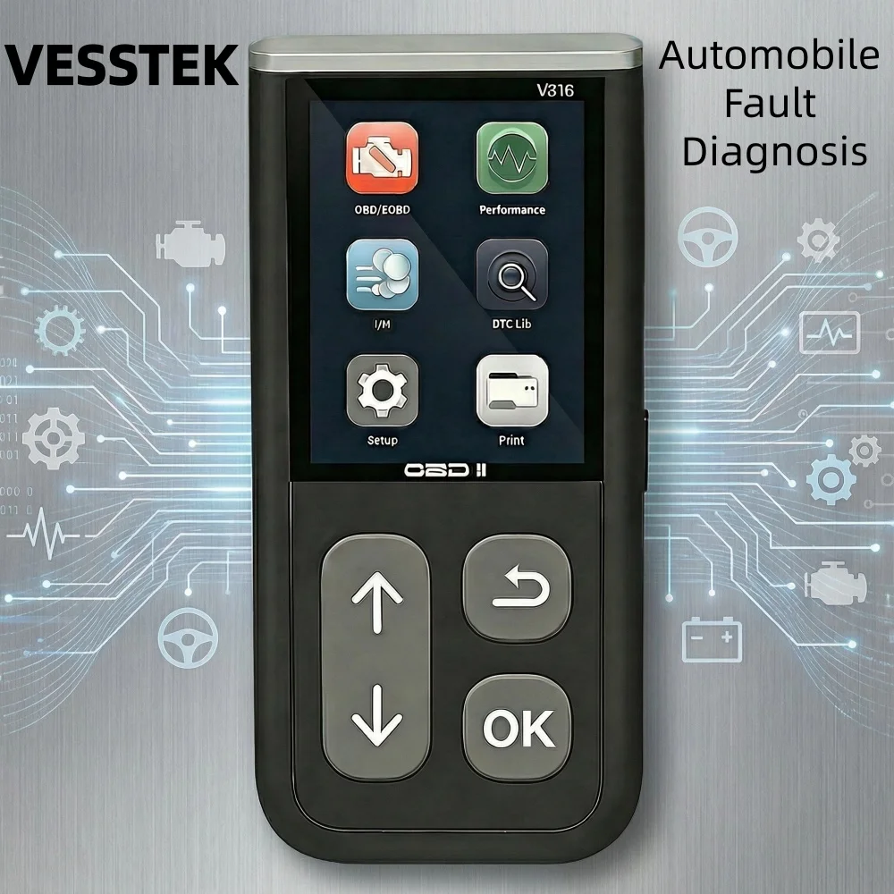 VESSTEK V316 DA200 Bluetooth-compatible OBD2 Scanner Universal Car Diagnostic Tool Engine Fault Reader & Detector