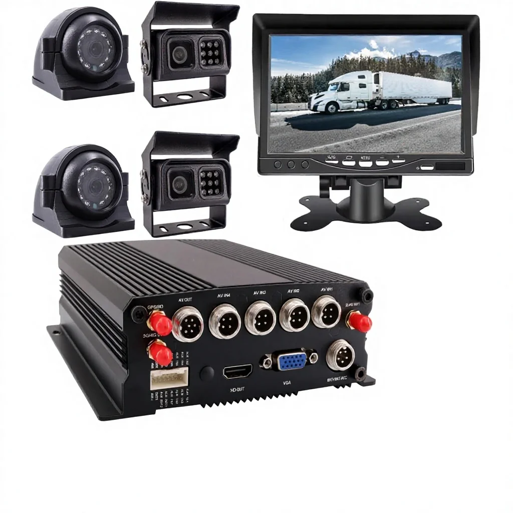 

JOINLGO 4-канальный GPS 4G WiFi 1080P видеорегистратор для грузовиков со встроенным суперконденсатором, G-сенсором и 4 ИК-камерами, просмотр в реальном времени через приложение/ПК