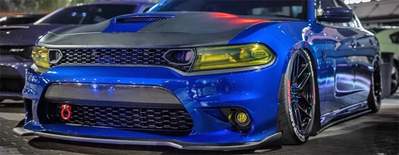 Amortecedor dianteiro de fibra de carbono tampa nariz, se serve 2015-2019 Dodge Charger, Hellcat/SRT