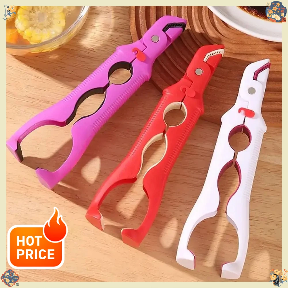 

New 3-in-1 Heat-Resistant Clip with Silicone Handle, High-Temperature Resistant, Non-Slip Creative Bowl and Plate Tongs