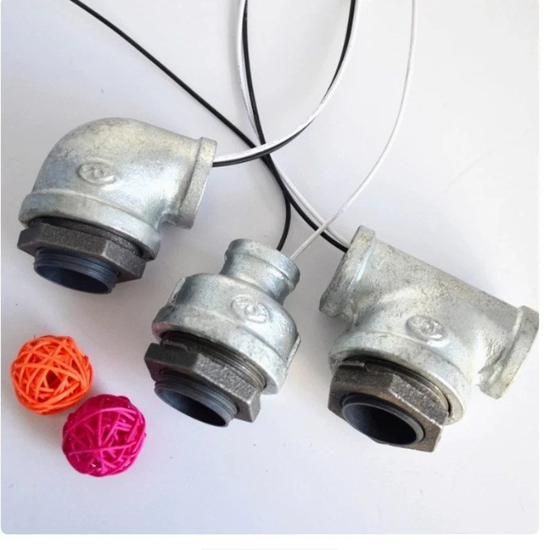 1PC ocket DN15 DN20 DN25 Creative Retro Industrial LOFT Water Pipe Fittings