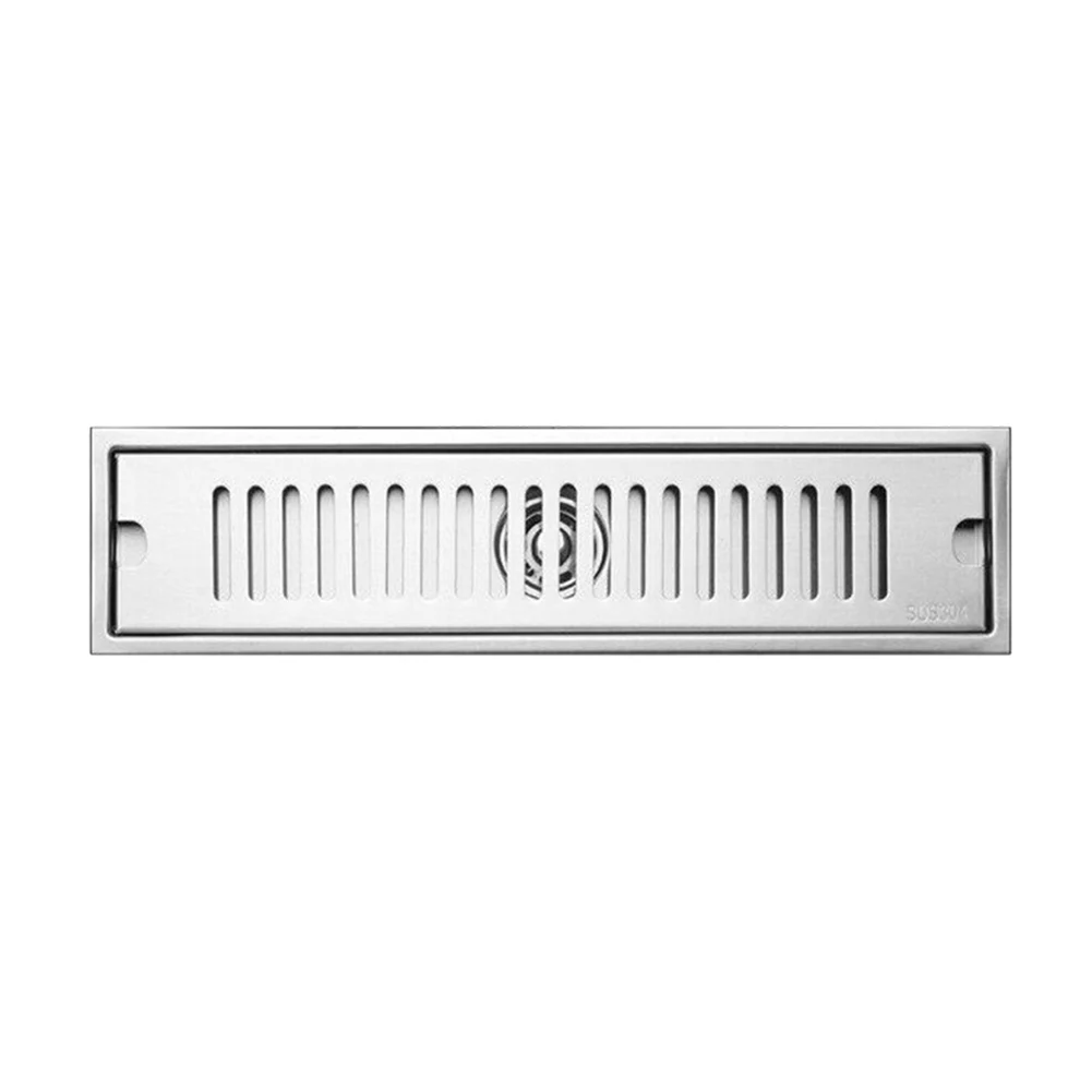 Bathroom Renovation Stainless Steel Shower Drain Corrosion-resistant Dual Filtering Fast Water Leakage Gravity Self Sealing