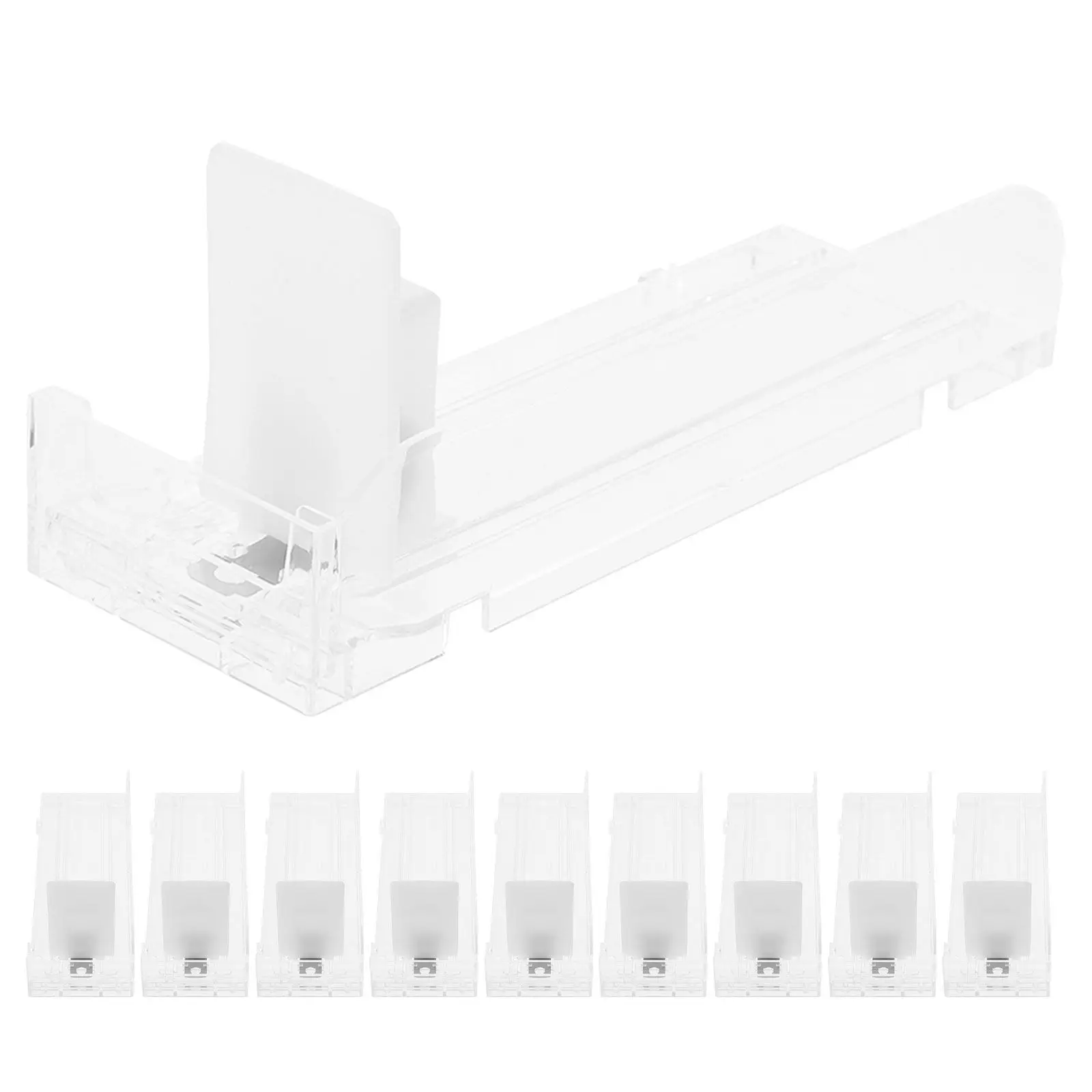 10Pcs Supermarket Automatic Display Pusher Spring Shelf Organizer Store Retail Beverage Snack Glide Front Shelf Pusher