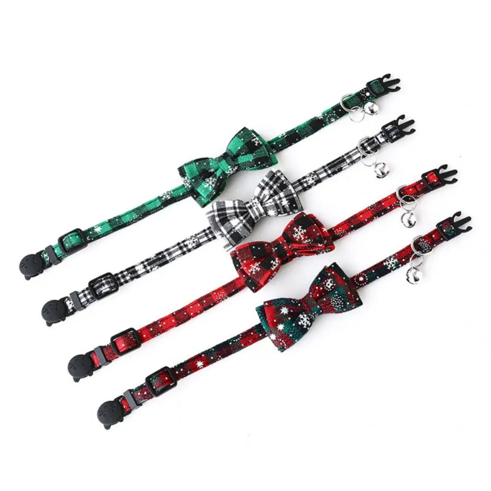 Pet Collar Perfect Accessory For Christmas Suitable For Both Cats And Dogs Festive Popular Easy To Adjust Limited Edition Bow