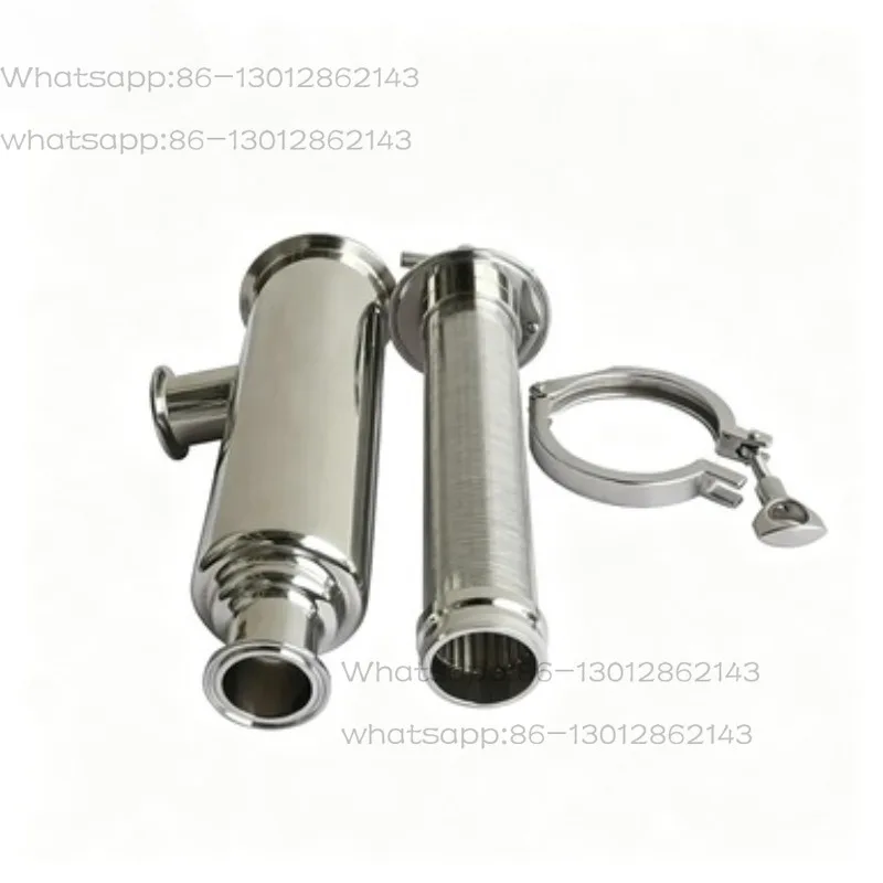 tri clamp hygienic 304ss 316L stainless steel sanitary side inlet entry filter strainer