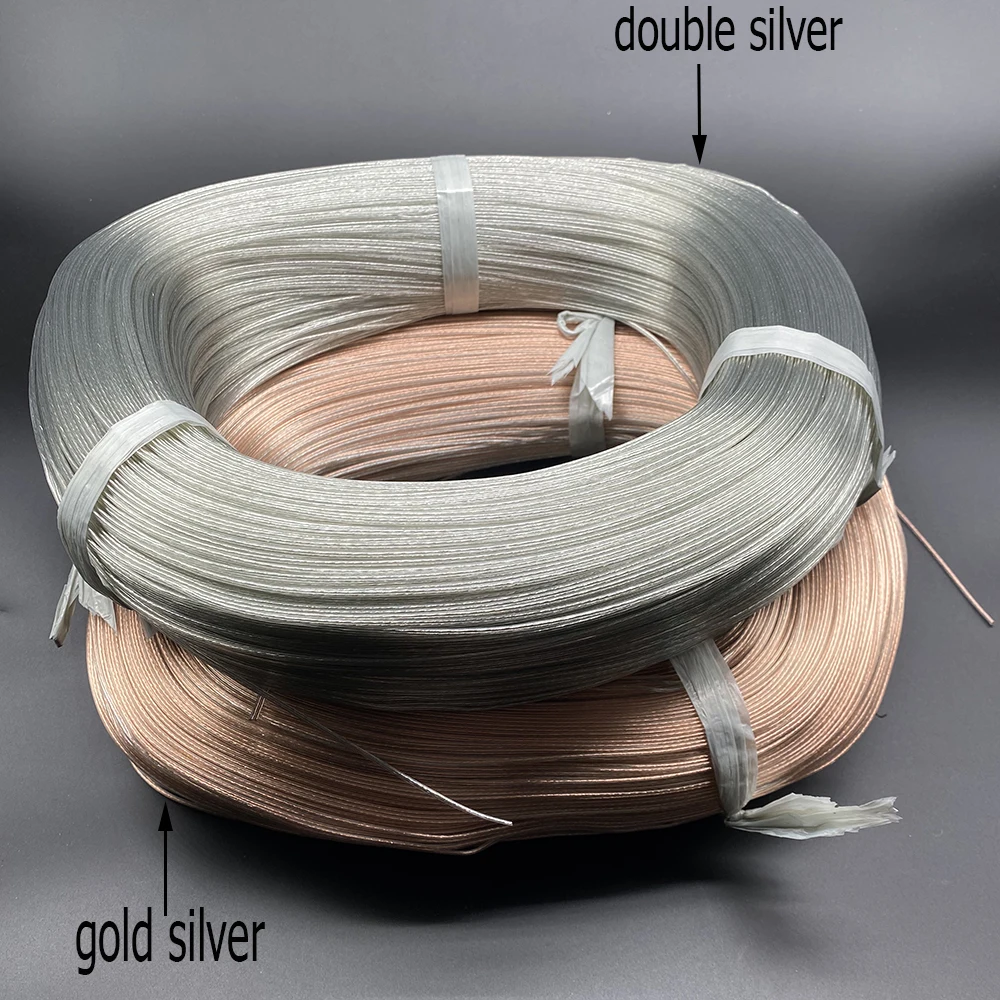 30AWG Transparent Double Wire Audio LED Lighting Electronic Toy Car Battery Power Gold and Silver Cable 30m/50Meters