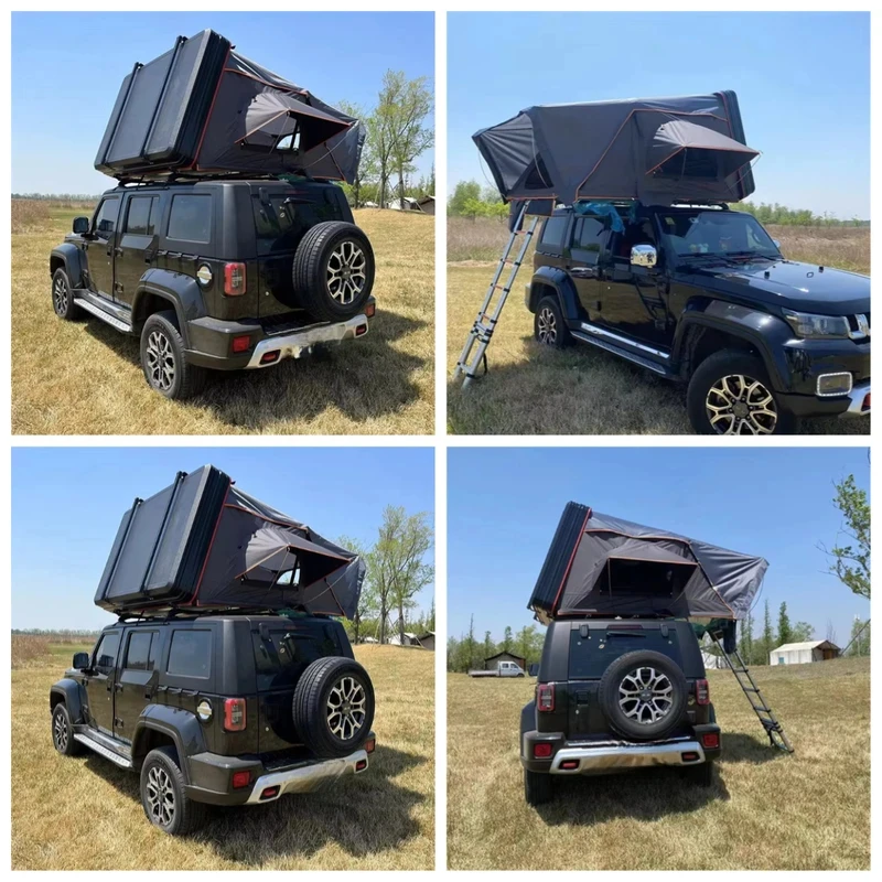 

2025 New Durable Offroad 4WD Vehicles SUV Car Side Open Aluminum Hard Shell Roof Top Tent for Outdoor Camping