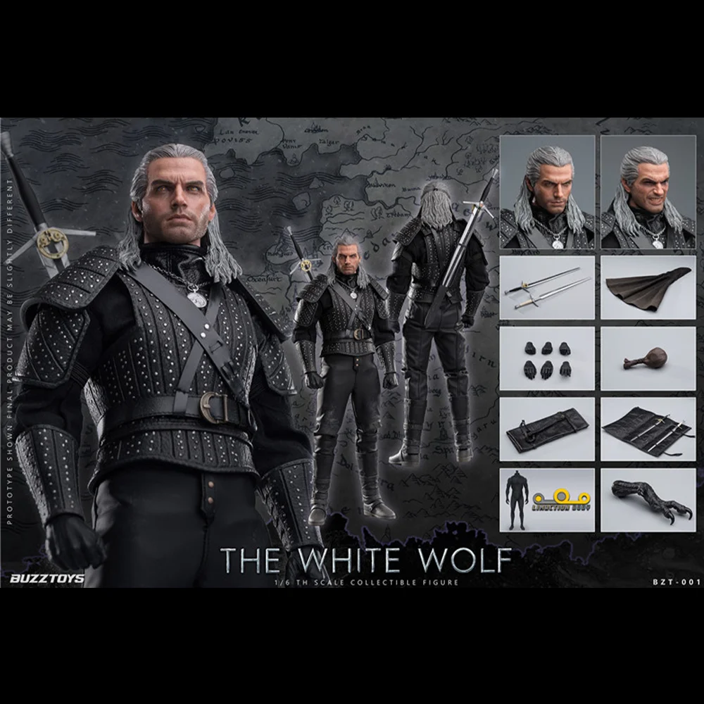 The Witcher Figures Buzztoys Buz001 Geralt Anime Figure The White Wolf Figurine Statue Model Decoration Customized Products Toys