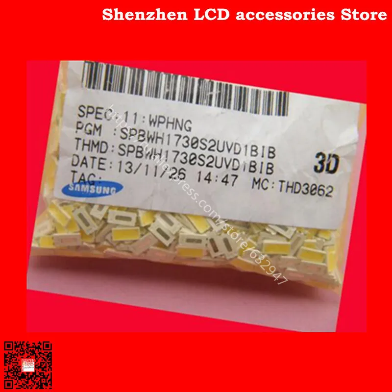 200Pieces/lot   FOR Maintenance Samsung tcl  TV backlight lights with light tube 7030 6V  strip light beads   NEW100%