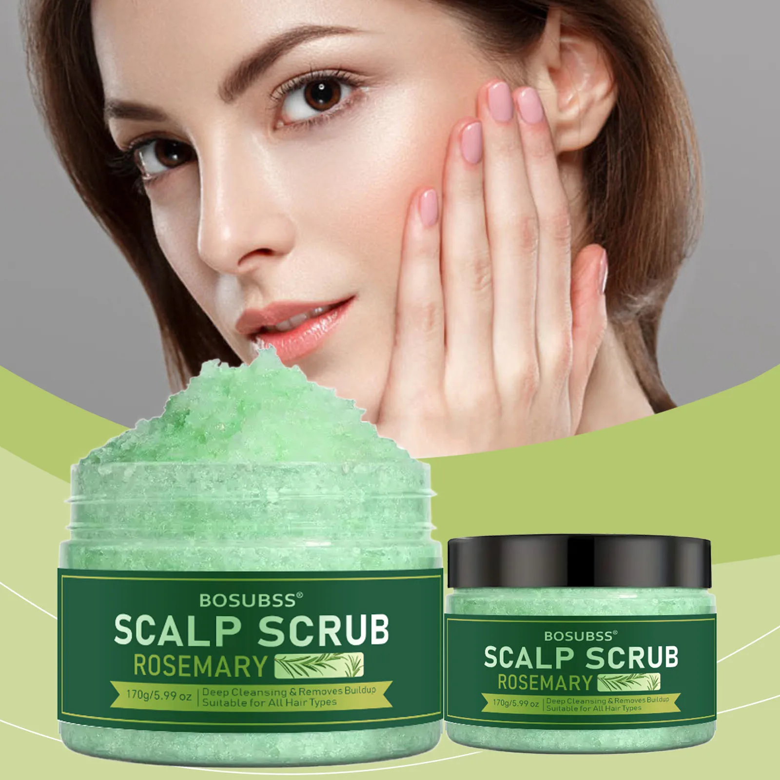 Rosemary Scalp Scrub Soothing Scalp Scrub Moisturizing and Cooling Hair Gentle Cleansing
