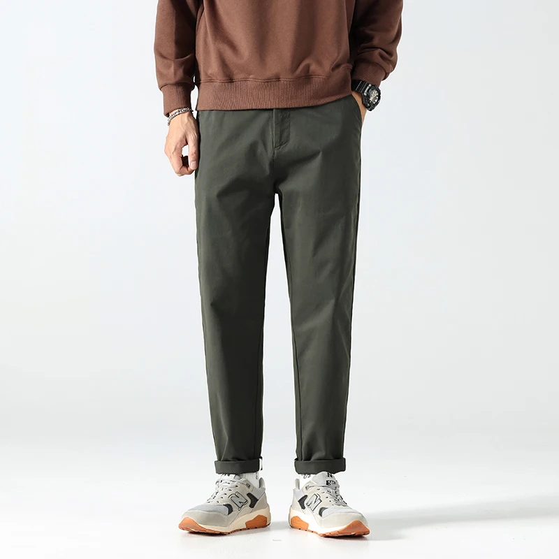 

Модные повседневные хлопковые брюки Y2k, мужские весенне-осенние армейские зеленые прямые винтажные брюки, мужские рабочие брюки, мешковатая одежда