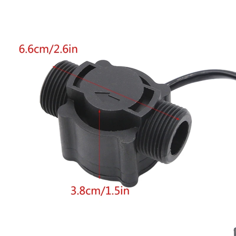 ipiip 3/4 ''ホール効果液体水流センサー流量計カウンターメーター水流センサー 3.5V-24V 2-60L/分