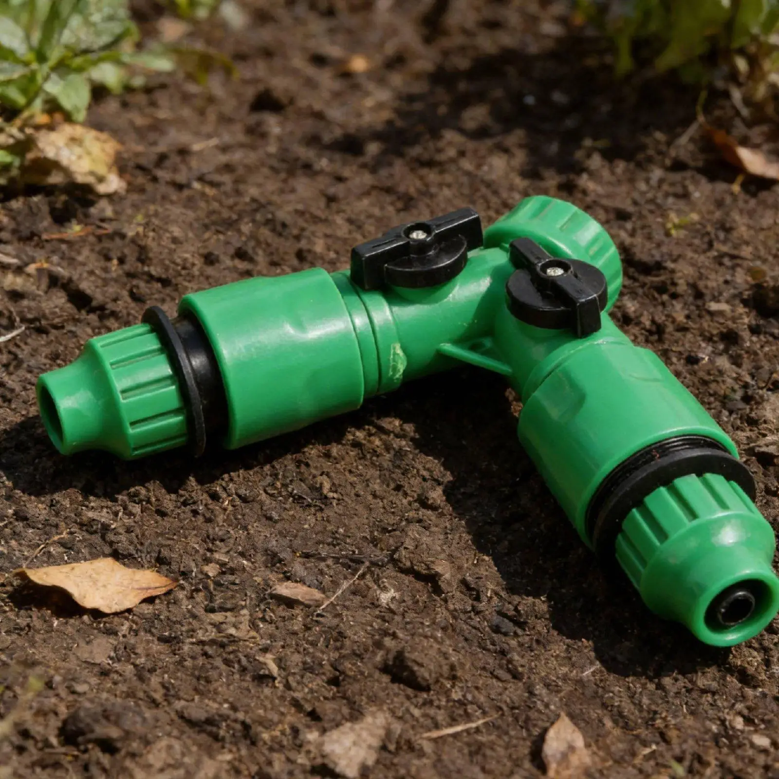 Outdoor Irrigation Connector 6 Port Faucet Divider with Shut Off Valves for Drip Line Garden Balcony Setup