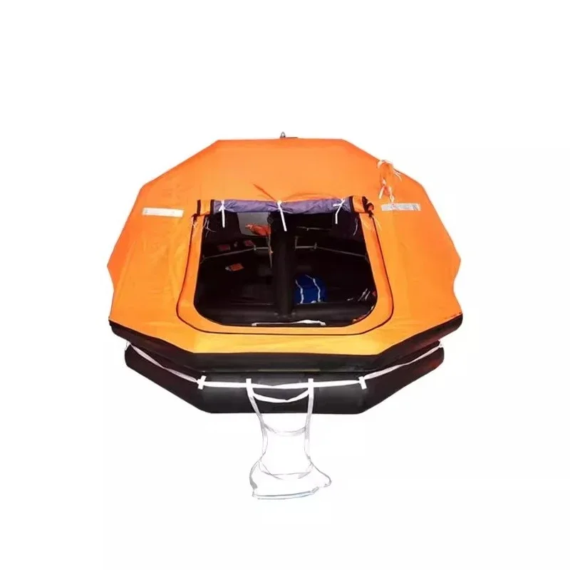 Marine life raft, inflatable drop life raft, self-righting life raft can be hoisted
