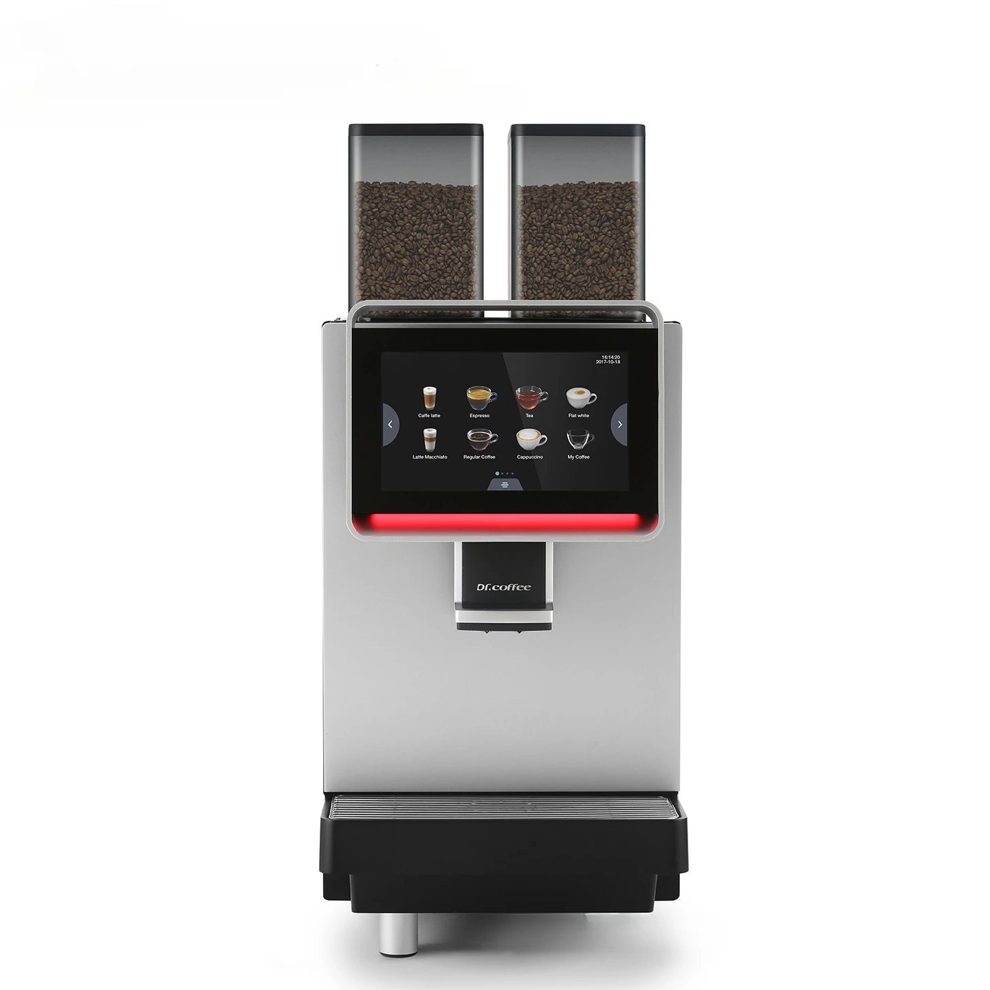 F2 automatic commercial coffee machine double bean warehouse large screen one-click coffee automatic cleaning