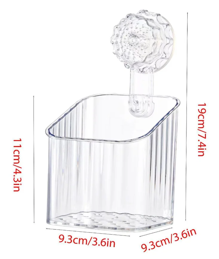 Clean & Tidy Duo: No-Drill Suction Shelf + Mini Foldable Cleaning Mop