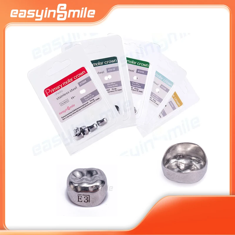 

5 шт., стоматологическая корона из нержавеющей стали Pedo 1st 2nd, сменный блок для молярной короны для детей, металлическая передвижная временная корона