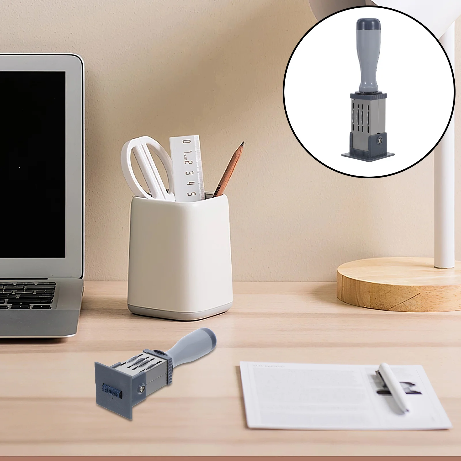 

Date Stamp Self-Inking Automatic Rotating Calendar Office School Desk Organizer Planner Tool for Teachers