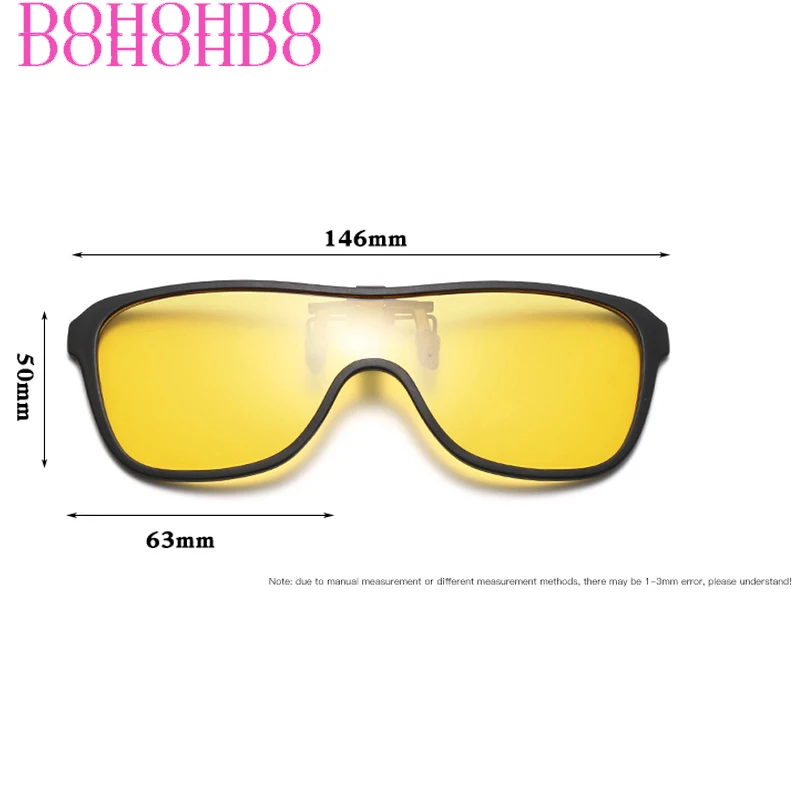 Vintage Night Vision Polarized Clip-On Sunglasses Men Luxury Designer Driving Goggles Anti-Glare Shade Glasses Women Очки UV400