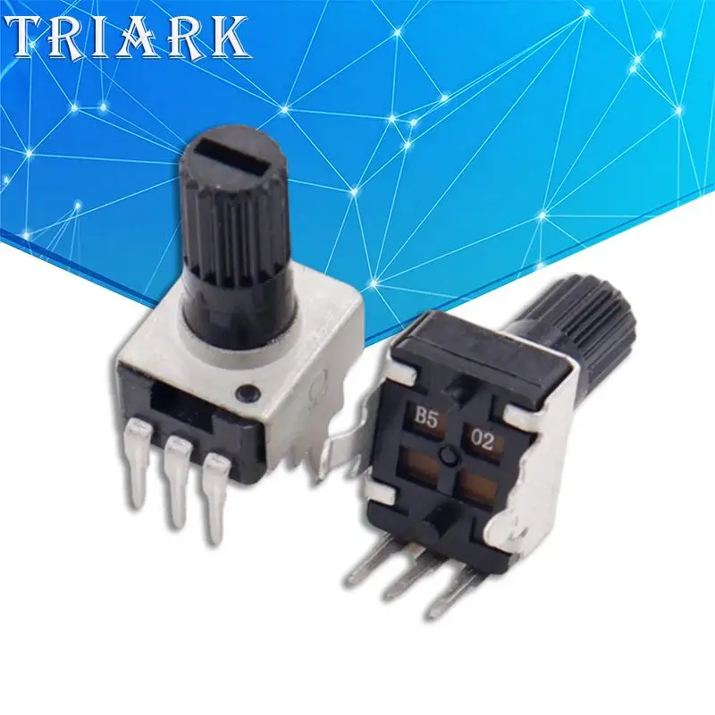5 ensembles RV09 Vertical 1K 2K 5K 10K 20K 50K 100K 200K 500K 1M Ohm 9 Type 3 broches joint potentiomètre réglable avec capuchon de bouton AD2
