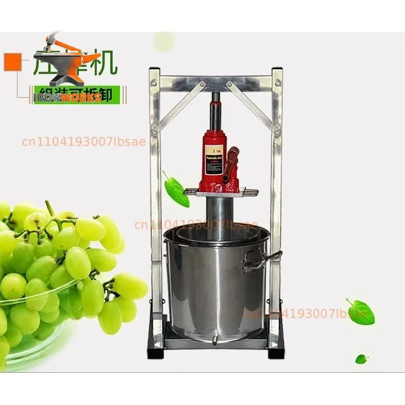 22L Manual Hydraulic Fruit Squeezer Stainless Steel Small Honey Grape Blueberry Mulberry Presser juicer Grape presser
