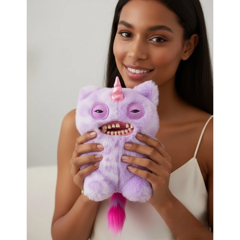 Peluche Fuggler Fugglercorns, Monstre Licorne Mignon et Moche, Poupée Douce, Licorne Kawaii, Chat Sphynx à Visage Fâché, Peluches Screech