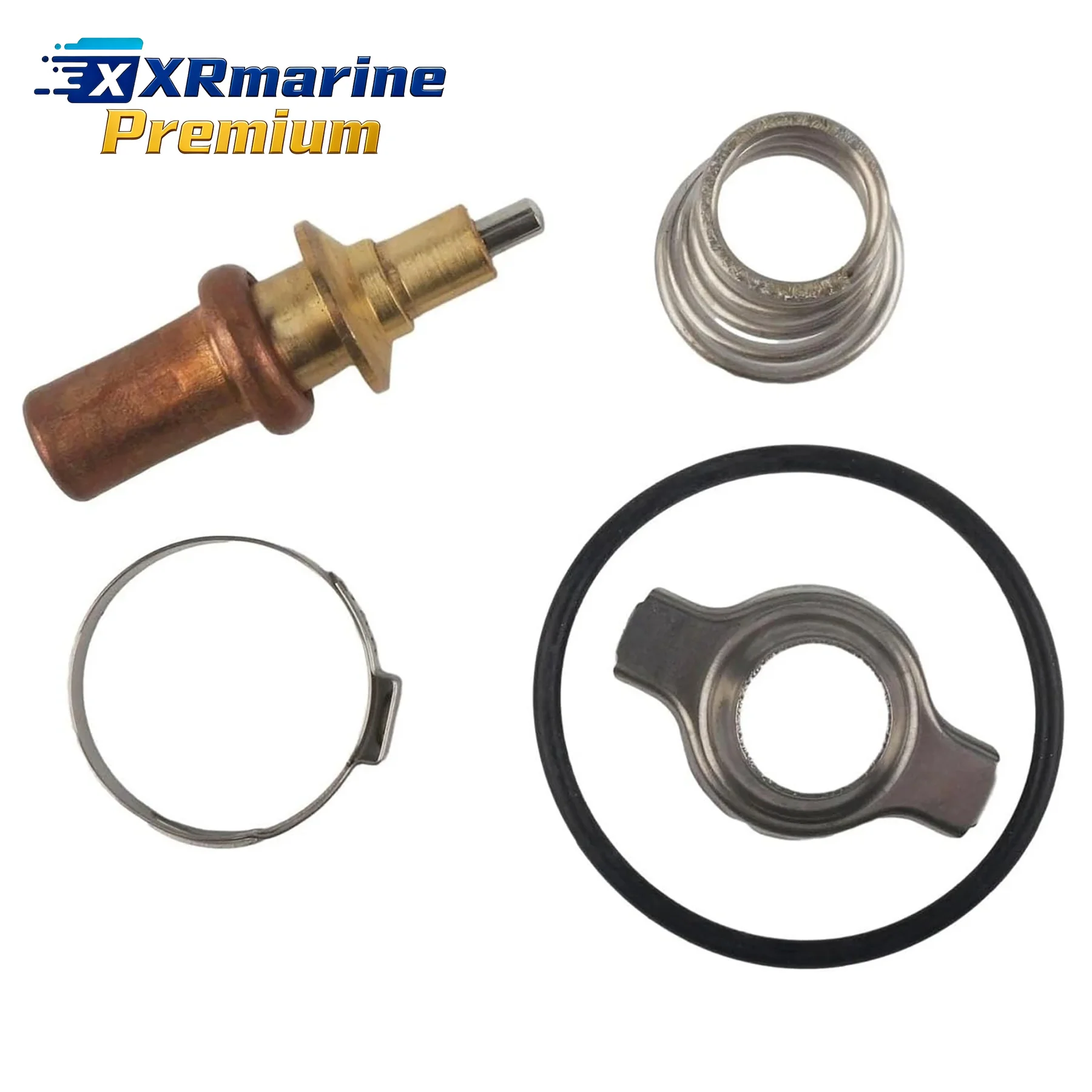 Thermostat Kit 143°F 62°C Fits for Mercury Mariner 135 150 175 200 225 250 275 300 350 400 HP Outboard Motors 8M0174561 92864T04