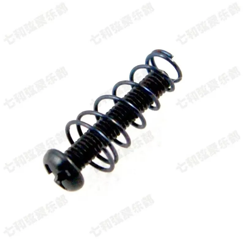 6 Stücke Schwarz E-gitarre Brücke Saiten Sättel Schrauben Federn für Einzelne Tremolo Brücke M3 * 18mm Gitarre Zubehör Teil – Detail 2