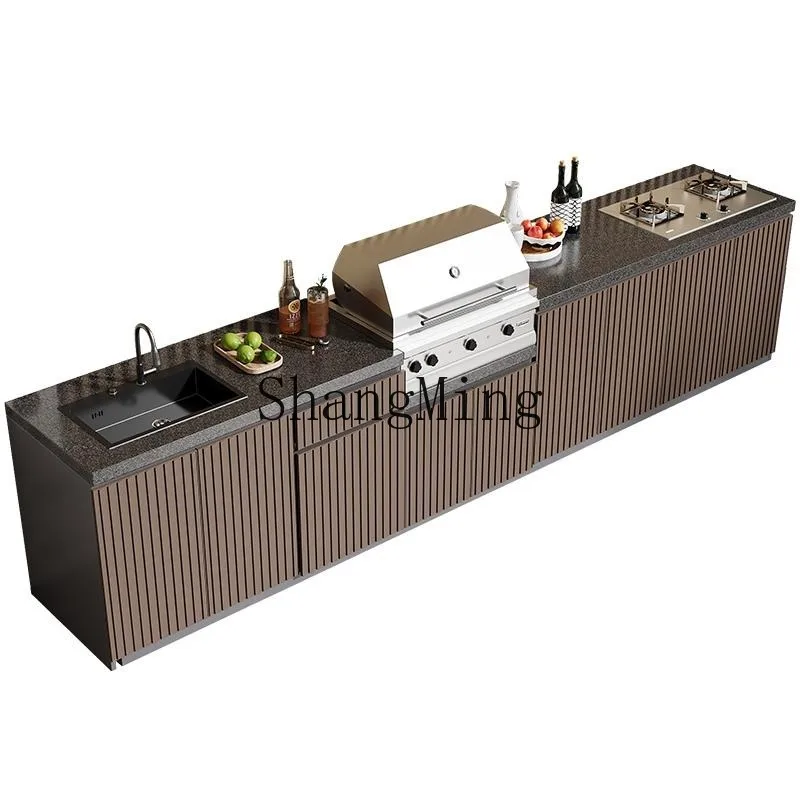 

ZHB Outdoor Garden Barbecue Rough Stone Water Bar Garden Outdoor Operating Table Outdoor Kitchen Cooking Table